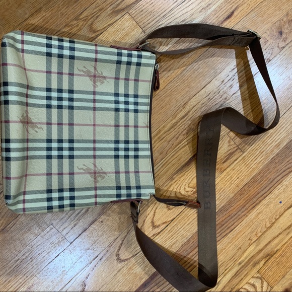 BURBERRY CROSSBODY LEATHER MESSENGER BAG - Picture 2 of 7